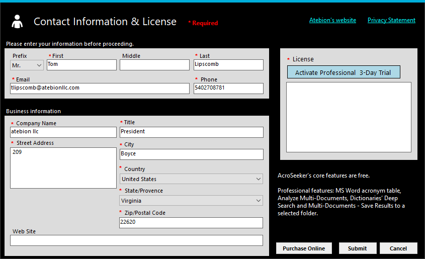 Screen image of the Tools panel