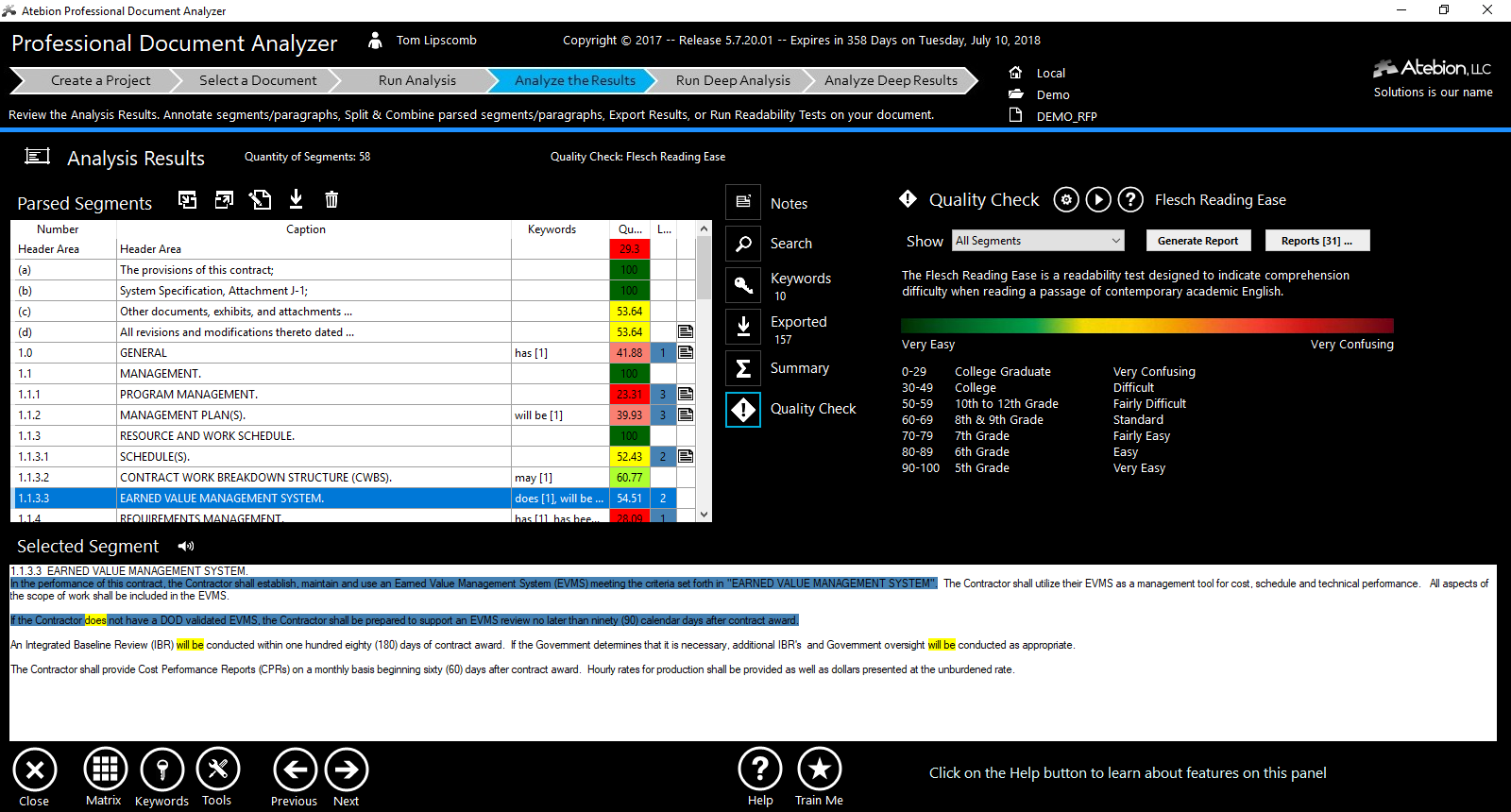 Document Readability tool